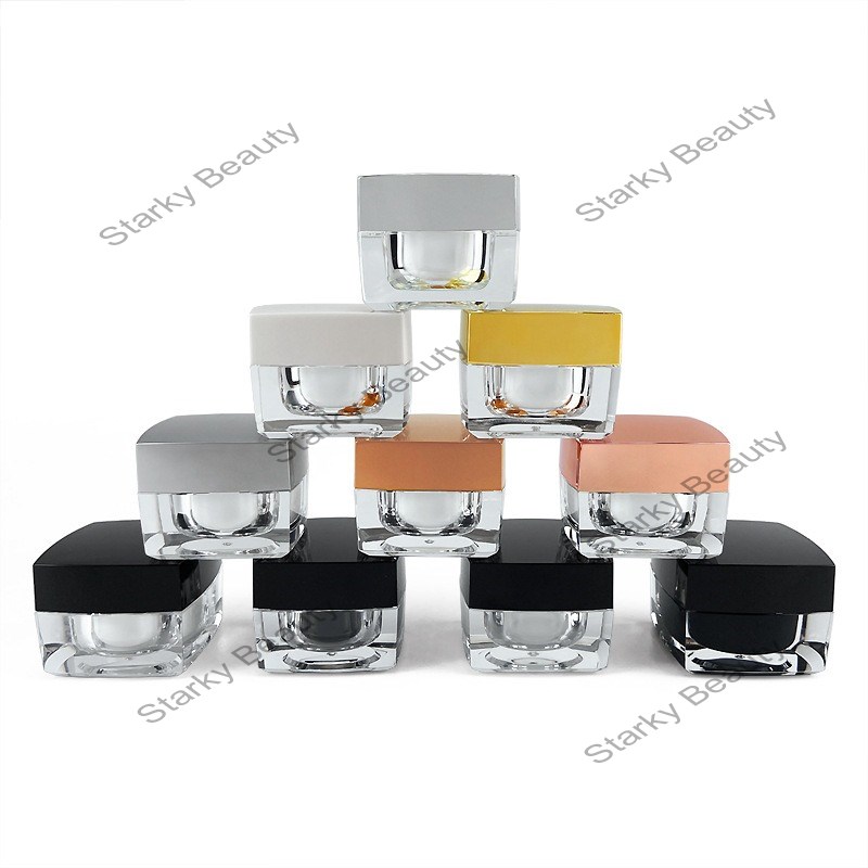 10g 15g square bottle] Acrylic nail gel bottle cosmetics