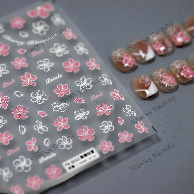 New Process Japanese 5D Nail Enhancement Sticker Thin and Tough Back Adhesive Nail Sticker