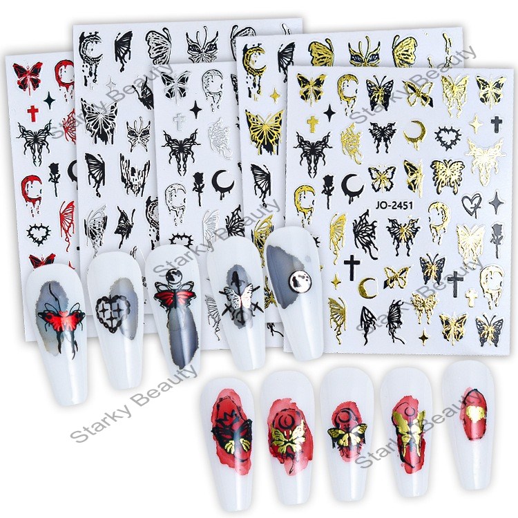 Thin and transparent nail jewelry stickers Butterfly stickers Nail