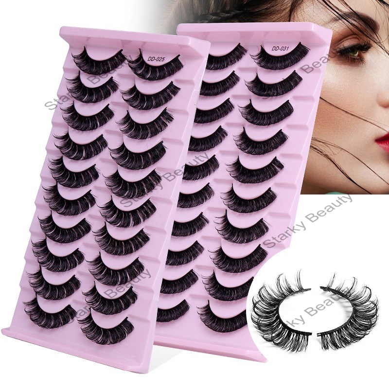 fiber false eyelashes, Russian D-shaped thick curly curly planting, grafting, natural eyelash