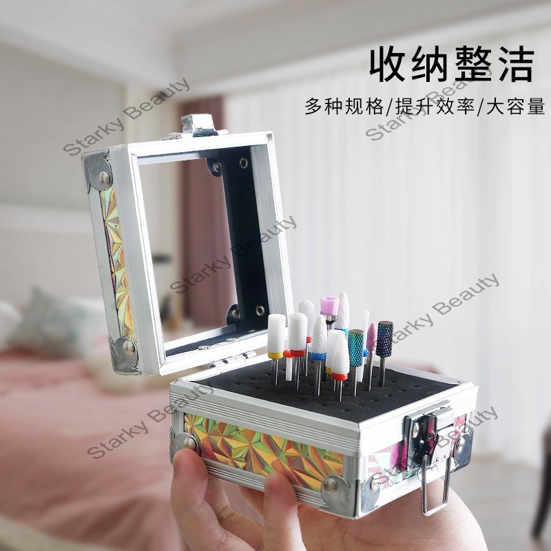 Nail polishing head storage box, portable tool box