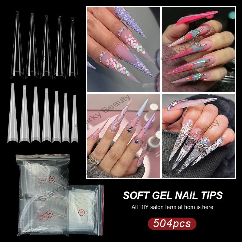 new super-long ghost plastic lengthened ghost nail tips wholesale