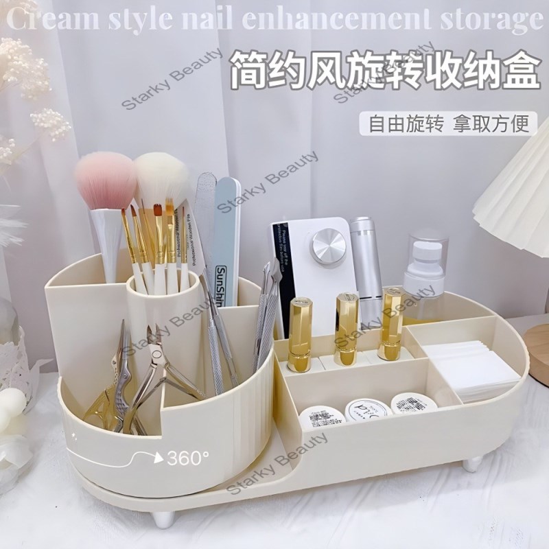 nail art rotating storage box can rotate 360 ° desktop storage tool