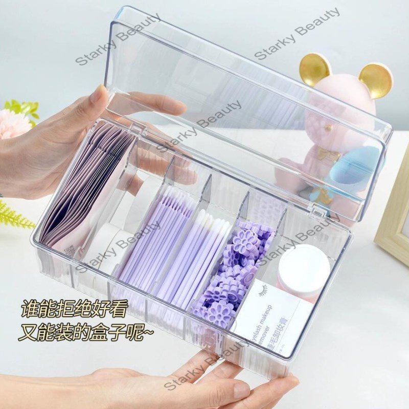 Nail Beauty eyelash with cover, dustproof storage box, acrylic eyelash storage tool