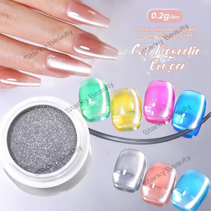 White Moonlight Ceramic Cat Eye Powder 2023 New Rock Sugar Crystal Cat Eye Powder