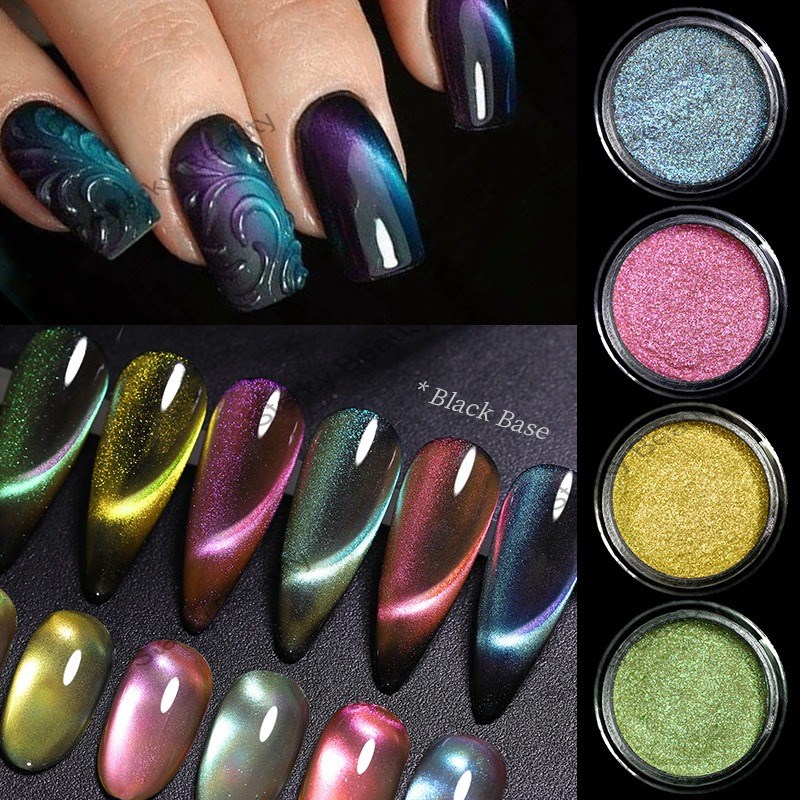 Nail Cat Eye Powder Magnetic Chameleon Illusionary Cat Eye Powder