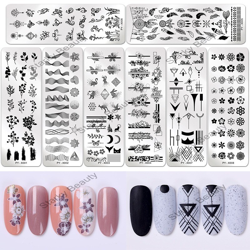 Nail Art Stainless Steel Printing Board Colored Printing Transfer Template