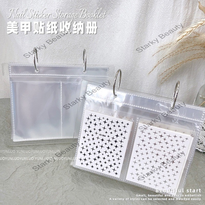 Nail Acrylic Sticker Storage Album Day Transparent Flip Dust Storage Album