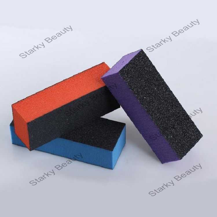 Black polished and shaped sponge Buffer Block