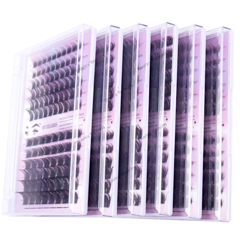 DIY segmented false eyelashes with 12 rows of large capacity adhesive tweezers set