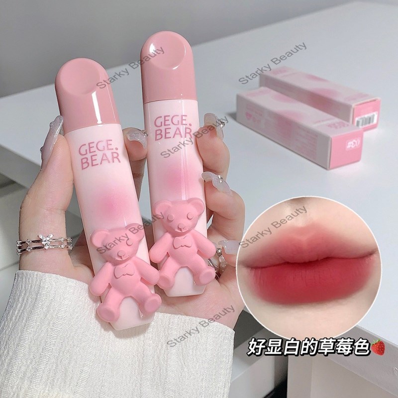 bear matte lip gloss velvet mist surface whitening lip mud makeup lip