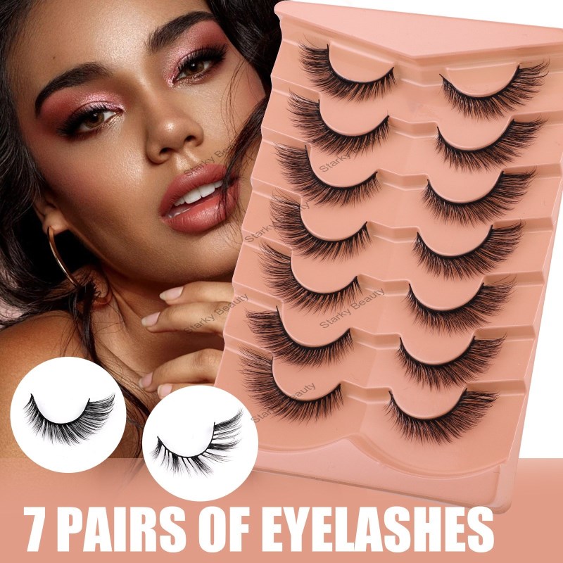 Fox Eye False Eyelash 7 Pairs Eye Tail Lengthened Daily Makeup Stage Eyelash