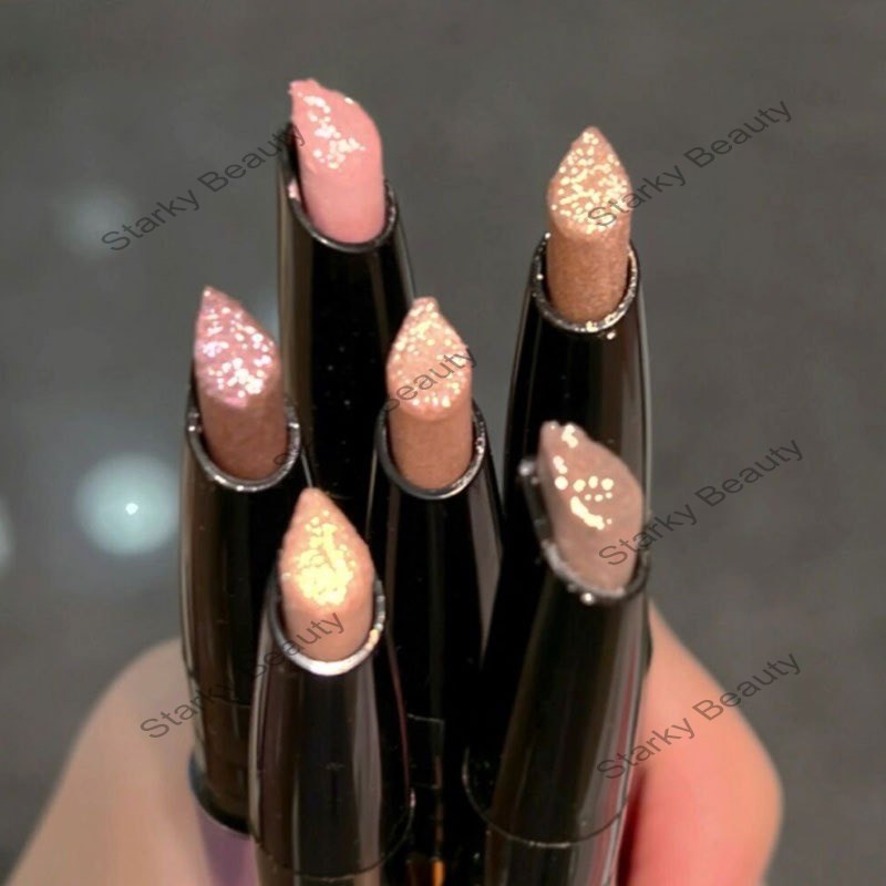 Glittering crystal diamond silkworm sleeping pen eye shadow stick