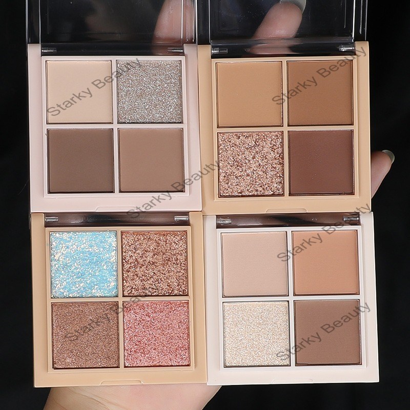 mini eye shadow quad plate earth color sequins eye shadow