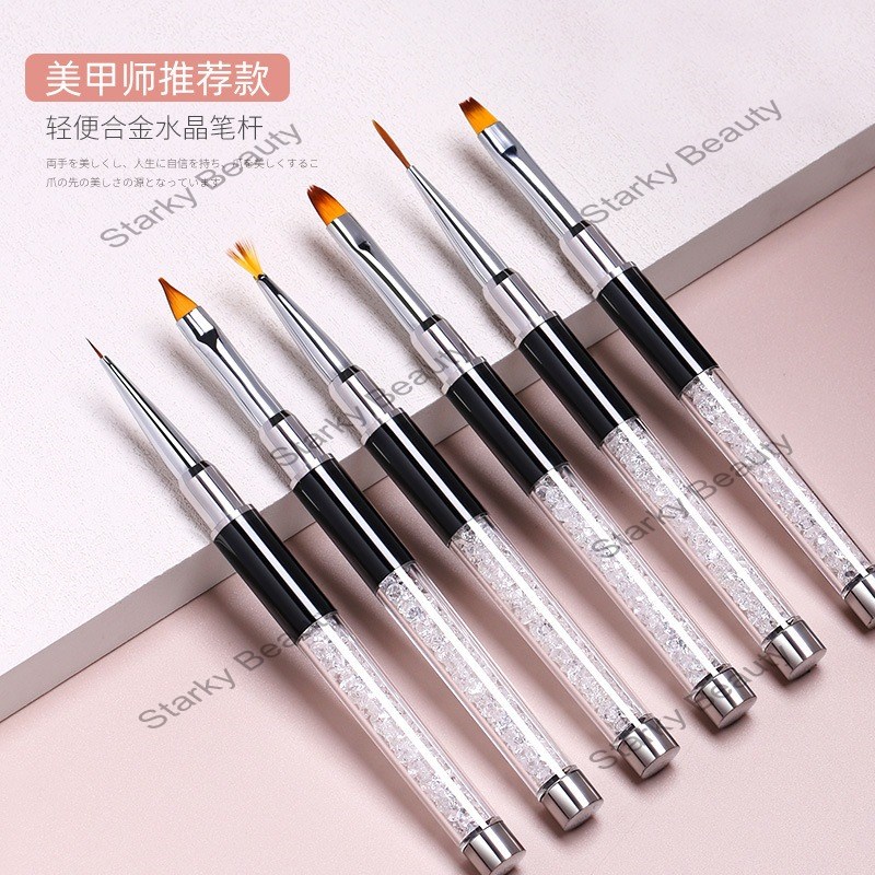 Nail Brush Fan Gradient Pen Flat Head Round Head Phototherapy Pen