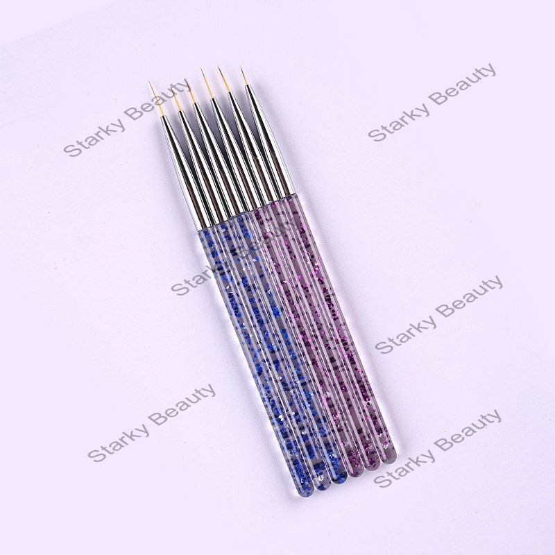 Nail Brush Set of 3 Acrylic Poles, Ultra fine Professional Painting Pen