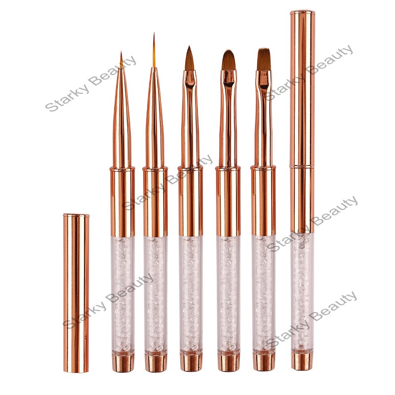 5PCS Metal drill pipe nail  brush pen set, 5-piece set