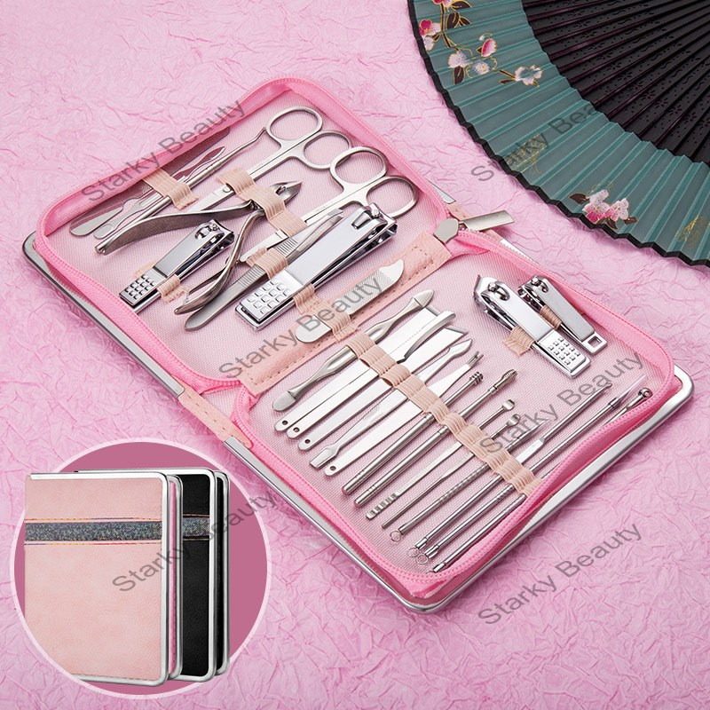 26PCS Stainless steel nail clippers set manicure tool set nail clippers