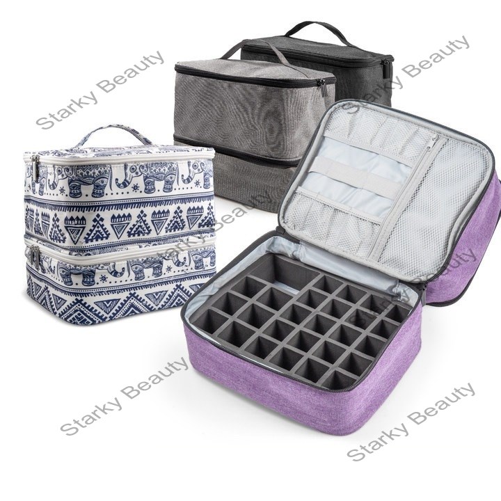 New High end Makeup Storage Bag with Large Capacity Double layered Waterproof Makeup Bag