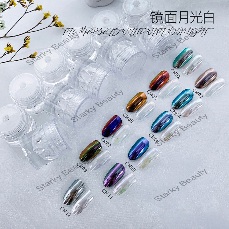 White Moonlight Powder Ice Transparent Aurora Powder Pearl White Fairy Aurora Powder