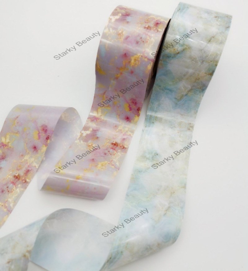 Japanese DIY decoration nail transfer paper ink smudge nail marble pattern cloud starry sky sticker