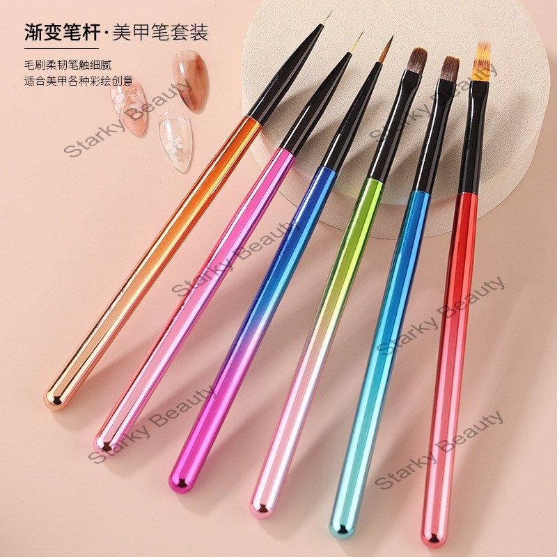 6-piece Set Hot Selling Color Drawing Cable Phototherapy Scanning Brush