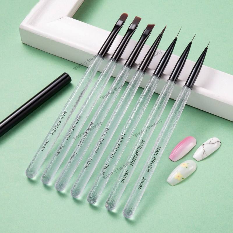 Matte Nail Pen Set with 3D Water Ball Rod and Multi functional nail brush set