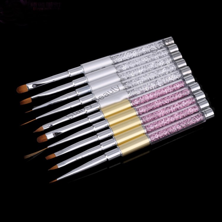 5pcs new packing rhinestone nail brush set