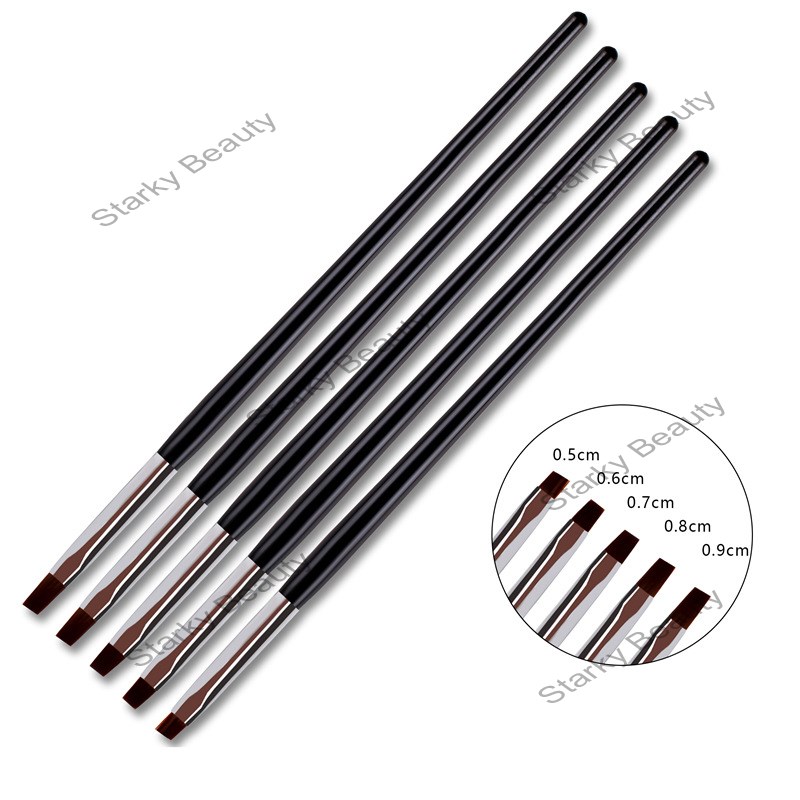 Black Handle 5pcs Nail Pen Set