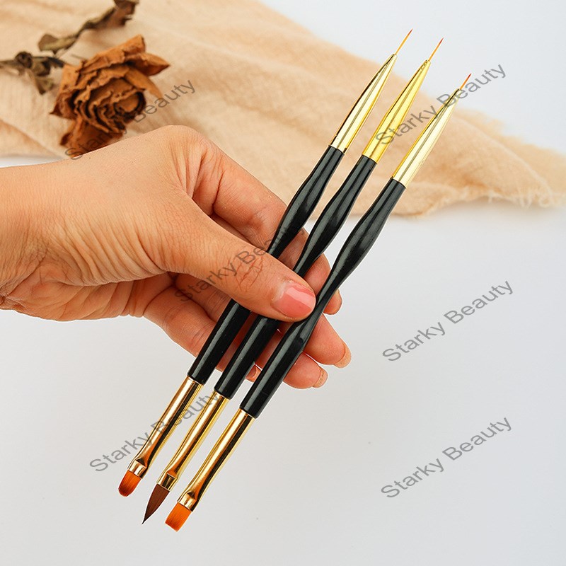 Copper Double Used 3pcs Nail brush set