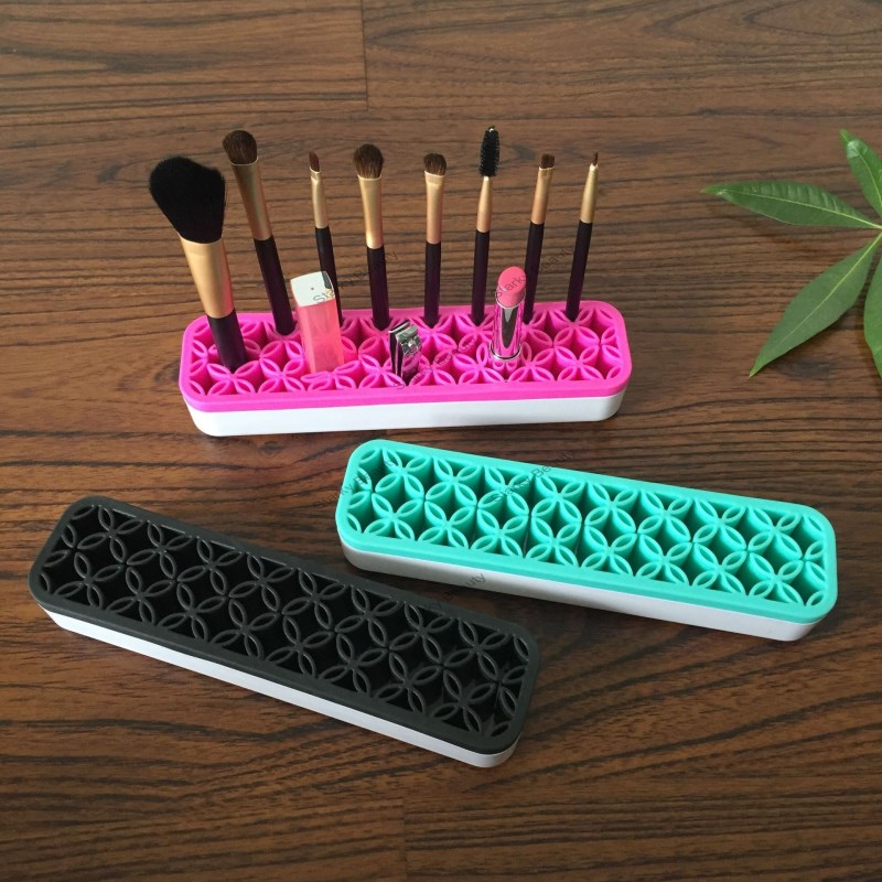 new cosmetic accessories organizer Silicone makeup brush holder