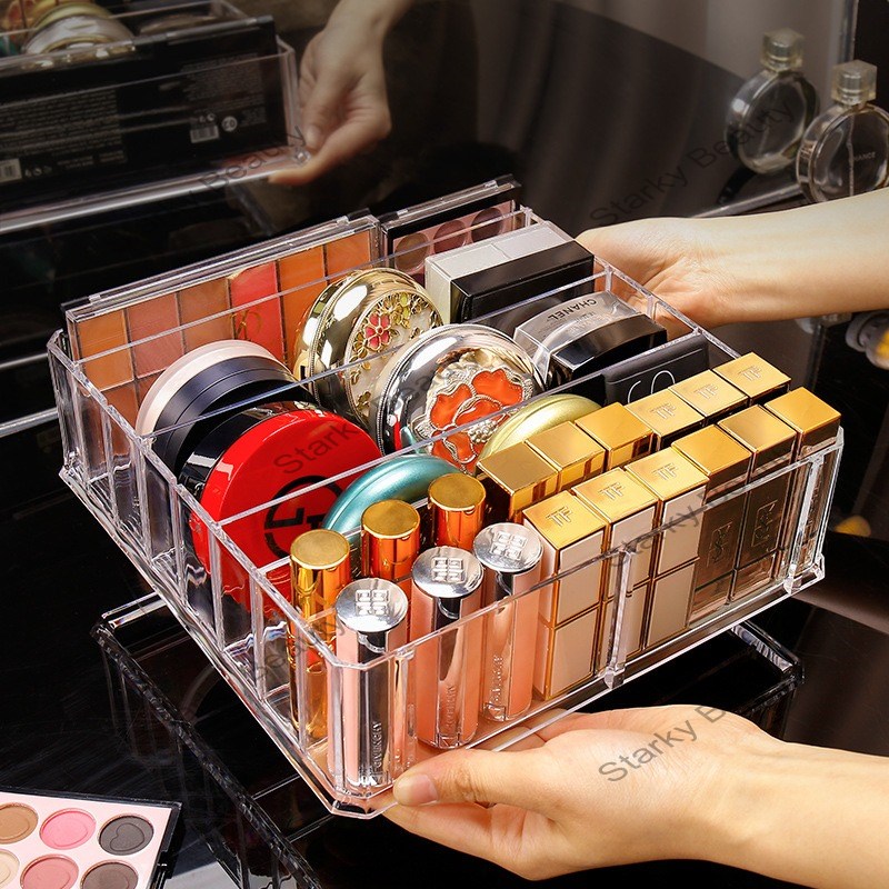 Cosmetics storage box Transparent eye shadow plate acrylic skin care product storage rack