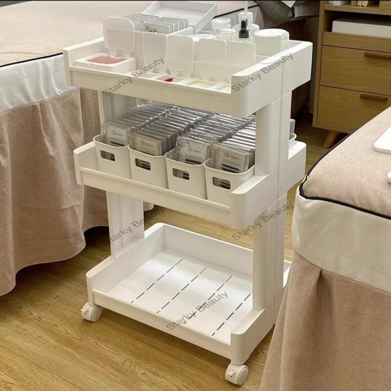 Mobile beauty salon dedicated small cart for nail and eyelash beauty storage rack