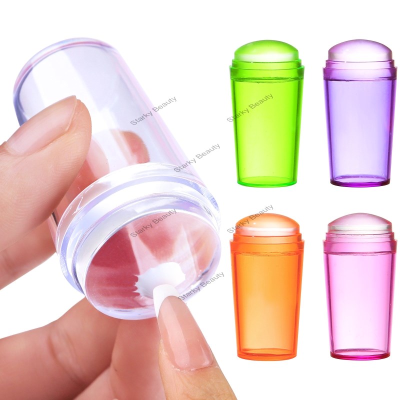 Transparent Stamp Nail Art Clear Jelly Stamper Scraper Tool Set