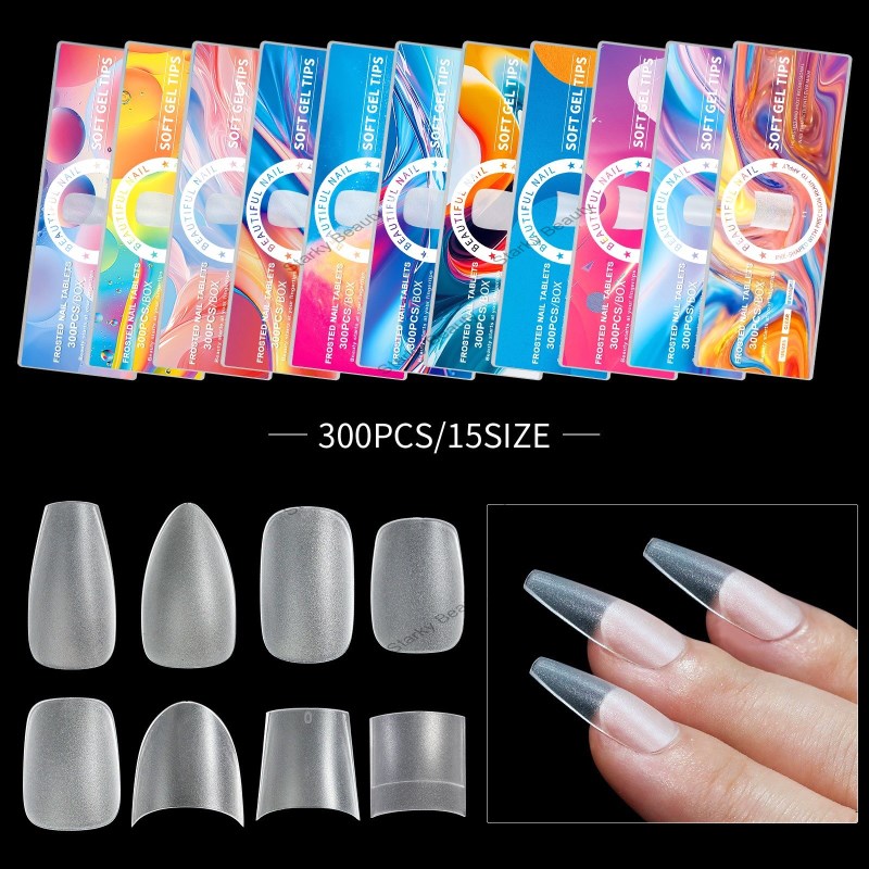 2024 wearing ultra-thin, traceless, fully matte, scratch free, and elongated fake 300pc nail patches