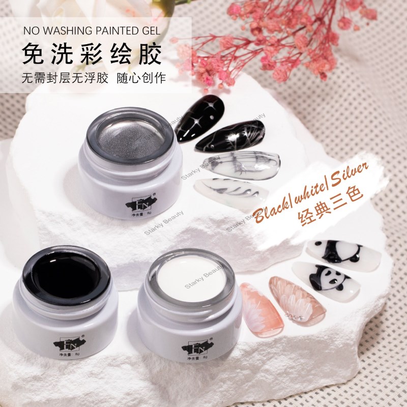 2024 nail polishMetal wash free color paint gel Special gypsum gel for nail enhancement Function gel