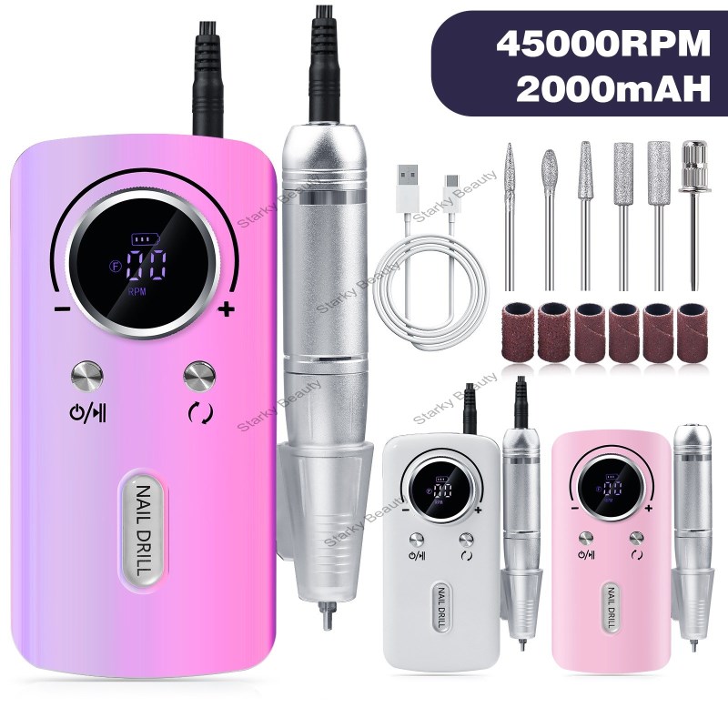 Nail Removal V1 Polishing Machine 45000 RPM Power Storage Portable Electric Nail Polisher