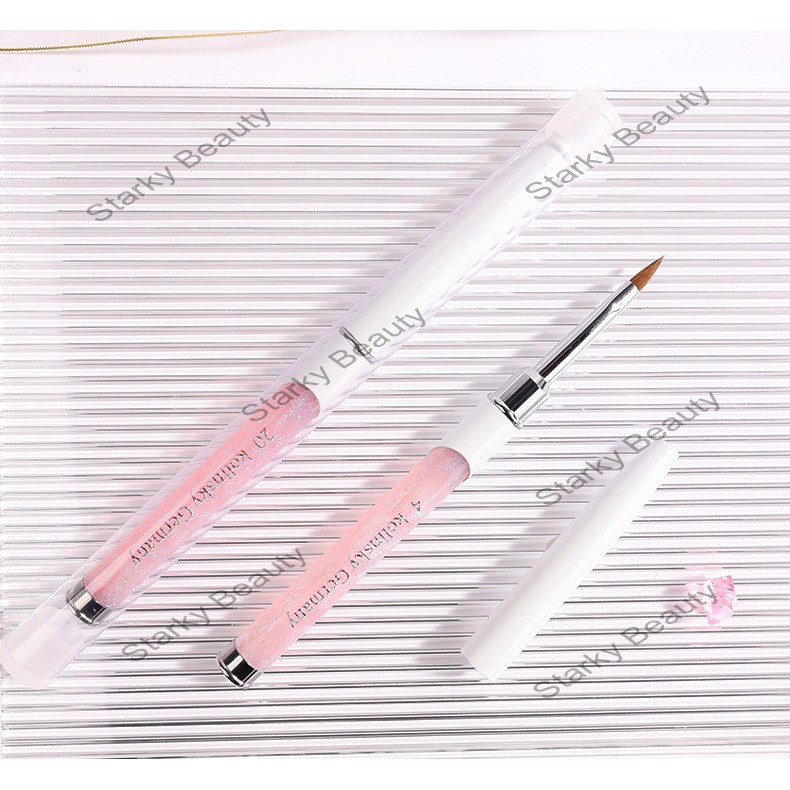 nail crystal pen Siberian mink hair carving pen kolinsky nail brush