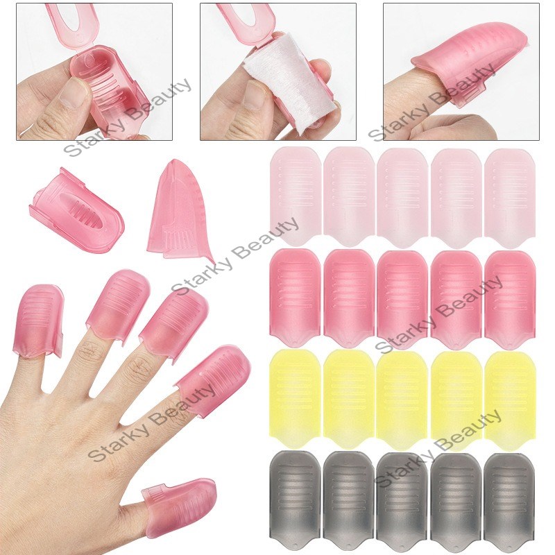 nail remover set with exposed finger and adjustable size plastic finger nail remover clip tool