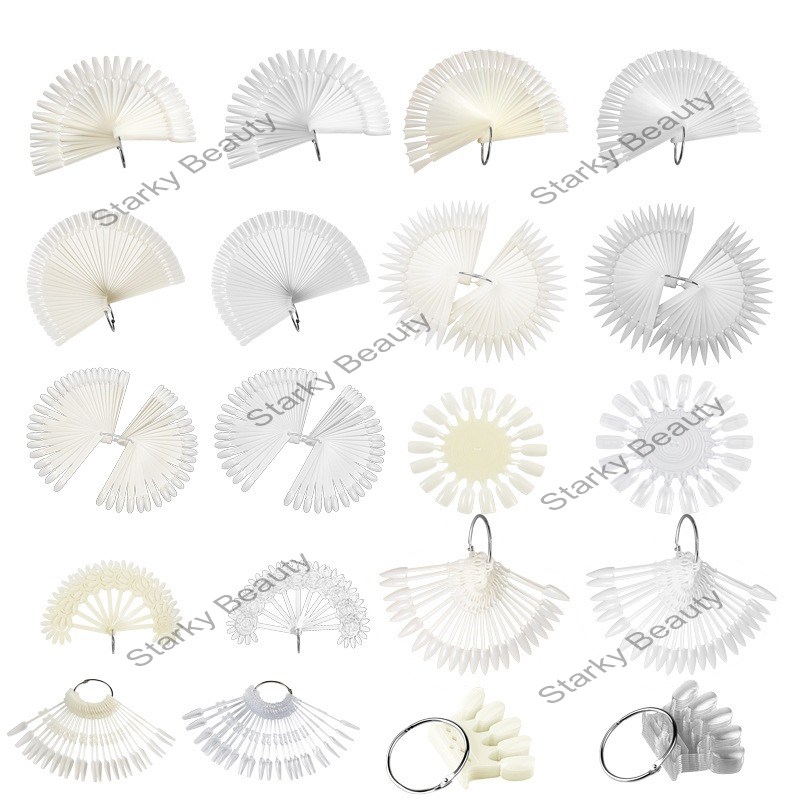 Nail Panel Color Card Fan-shaped Sunflower Disc Bamboo Joint Color Card Nail Practice Color Card