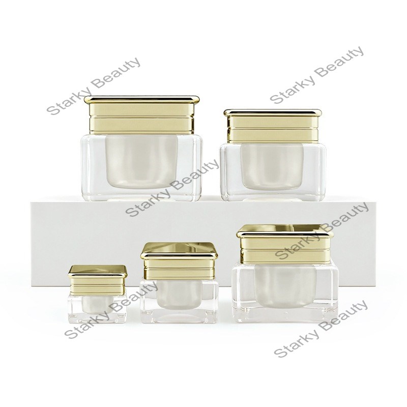 Square bottle high-end empty bottle portable face cream bottle travel separate bottle