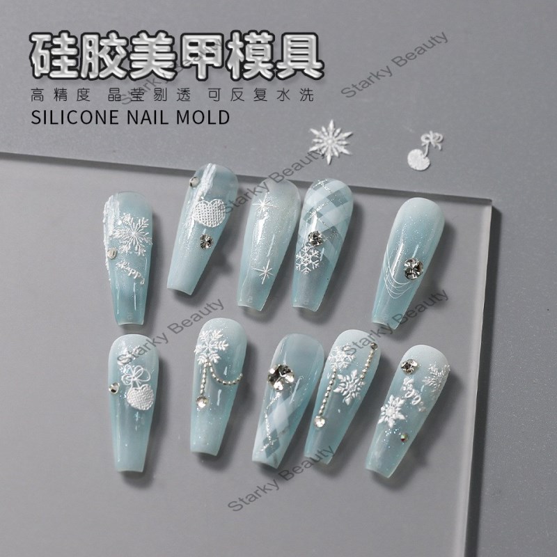Dedicated Nail Art 3D Elegant Exquisite Relief Silicone Carved Mold