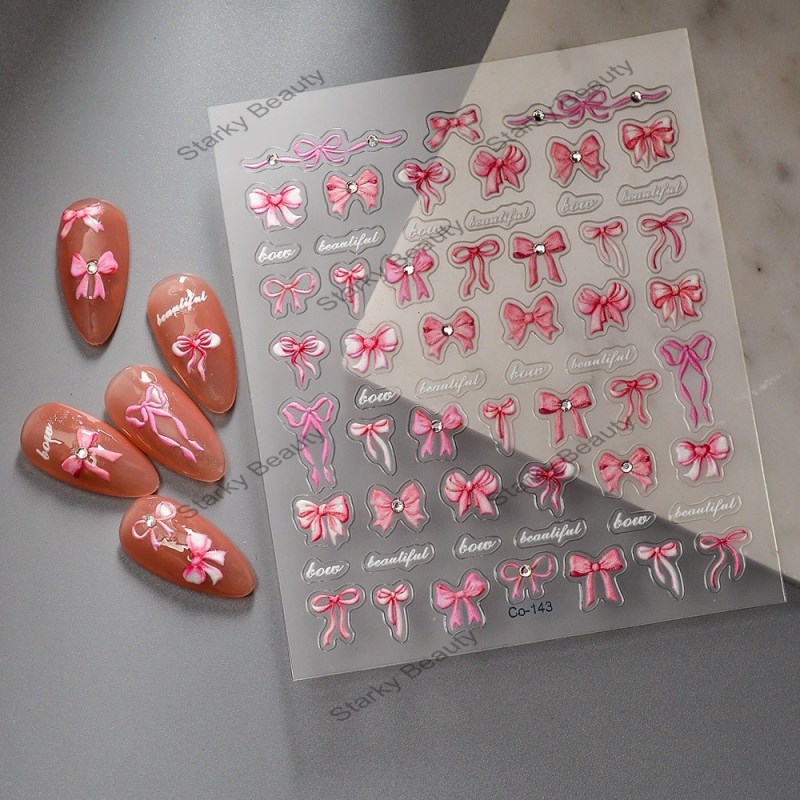 New Technology Crystal Diamond Butterfly Nail Sticker Relief 3D 5D Butterfly Sweet Nail Sticker