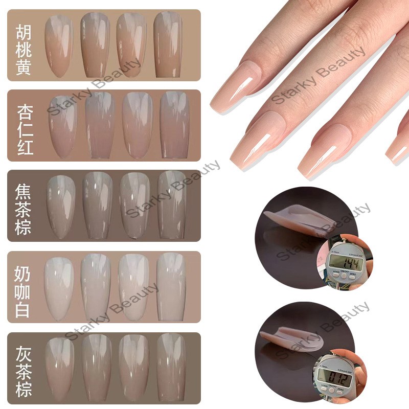 Prefabricated gradient nail patches DIY almond nail ballet armor wearing nail tips