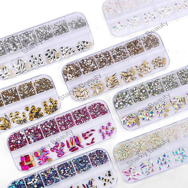 Nail Art Boxed Set Flat Rhinestone DIY Nail Art Decoration Flat Rhinestone Accessories