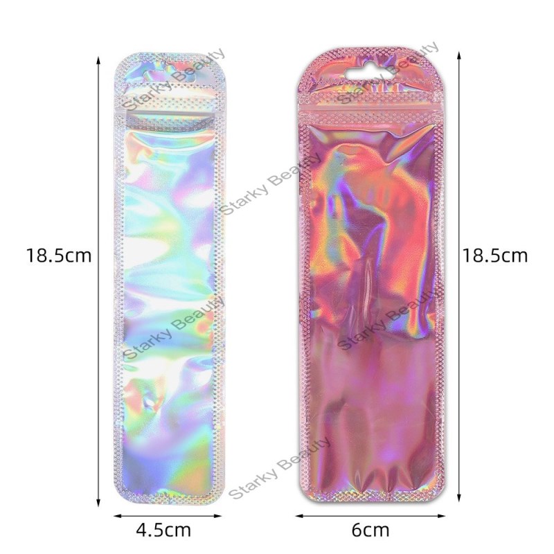 Translucent Flash Color Plated Aluminum Foil Plastic Self sealing Bag