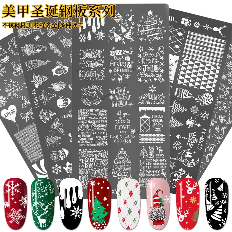 2024 printing steel plate with transparent film printing template Christmas snowflake transfer tool