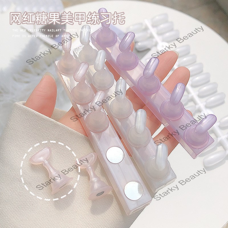 2024 New nail jelly with magnet nail rest, nail practice finger holder