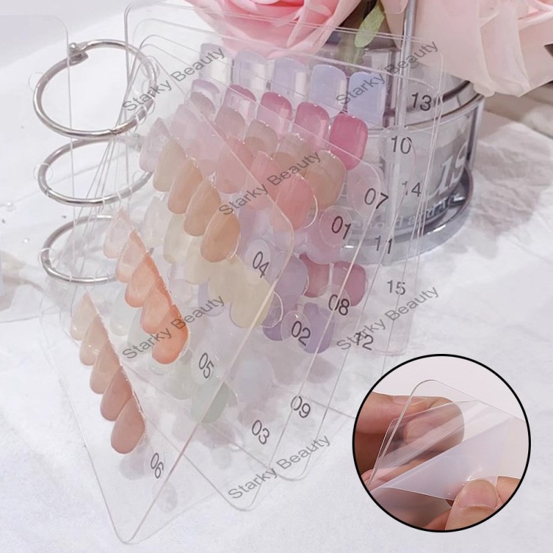 Nail art acrylic transparent color board storage book, wearable nail storage book,