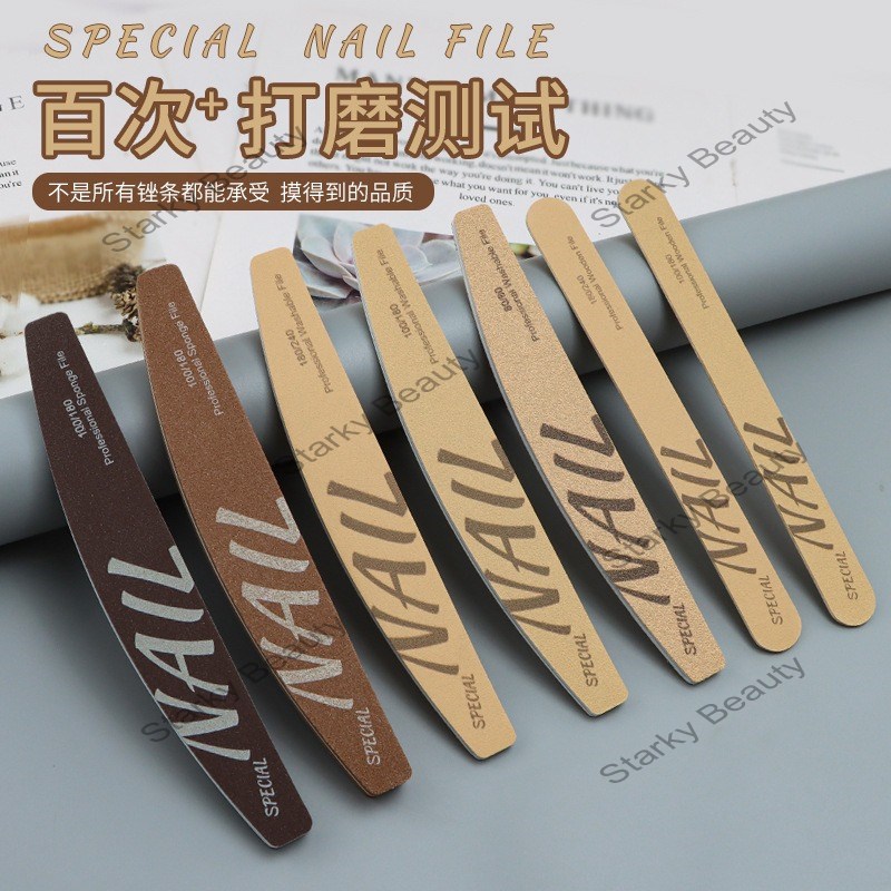 Russian style high-quality professional double-sided nail file sponge rubbing  repeated washing